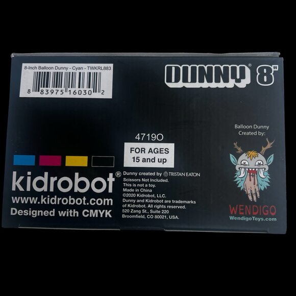 Wendigo Cyan Balloon 8" Dunny – Kidrobot - Picture 11 of 11